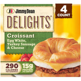 Jimmy Dean Delights Turkey Sausage, Egg Whites, & Cheese Frozen Croissant - 4ct