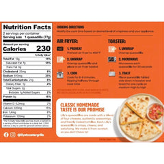 Lily's Toaster Grills Frozen Four-Cheese Quesadilla - 5.4oz/2ct