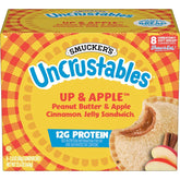 Smucker's Uncrustables Frozen Peanut Butter & Apple Cinnamon Jelly Sandwich – 12g Protein 22.4oz/8ct