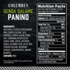 Columbus Gluten Free Genoa Salame Panino - 3.9oz
