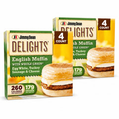 Jimmy Dean 2 Pack/20.4oz Each Delights Frozen Turkey Sausage, Egg Whites & Cheese English Muffin Sandwiches