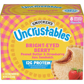 Smucker's Uncrustables Frozen Peanut Butter & Strawberry Jam Sandwich – 12g Protein 22.4oz/8ct