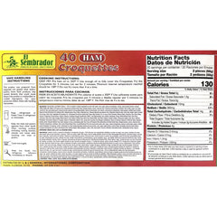 El Sembrador Ham Frozen Croquettes - 47oz/40ct
