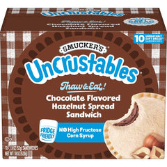 Smucker's Uncrustables Chocolate Flavored Hazelnut Spread Frozen Sandwich - 18oz/10ct