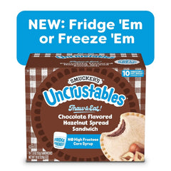 Smucker's Uncrustables Chocolate Flavored Hazelnut Spread Frozen Sandwich - 18oz/10ct