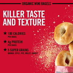 Dave's Killer Bread Plain Awesome Organic Mini Bagels - 15.6oz/12ct