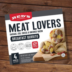 Red's All Natural Meat Lovers Egg & Cheese Breakfast Burrito - 16oz/4ct