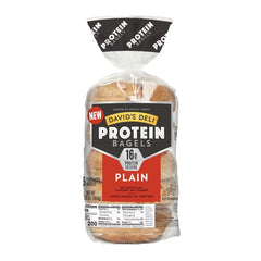 DAVID'S DELI Plain Protein Bagel - 14.25oz/5ct