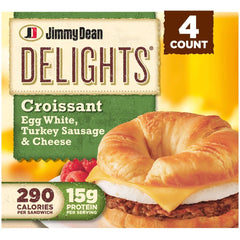 Jimmy Dean Delights Turkey Sausage, Egg Whites, & Cheese Frozen Croissant - 4ct