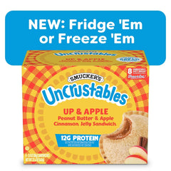 Smucker's Uncrustables Frozen Peanut Butter & Apple Cinnamon Jelly Sandwich – 12g Protein 22.4oz/8ct