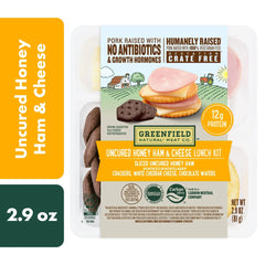 Greenfield Natural Meat Co. Honey Ham Boneless Sliced Lunch Kit - 2.9oz