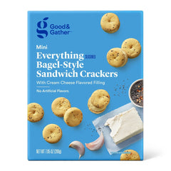Mini Everything Bagel Sandwich Crackers - 7.05oz - Good & Gather™