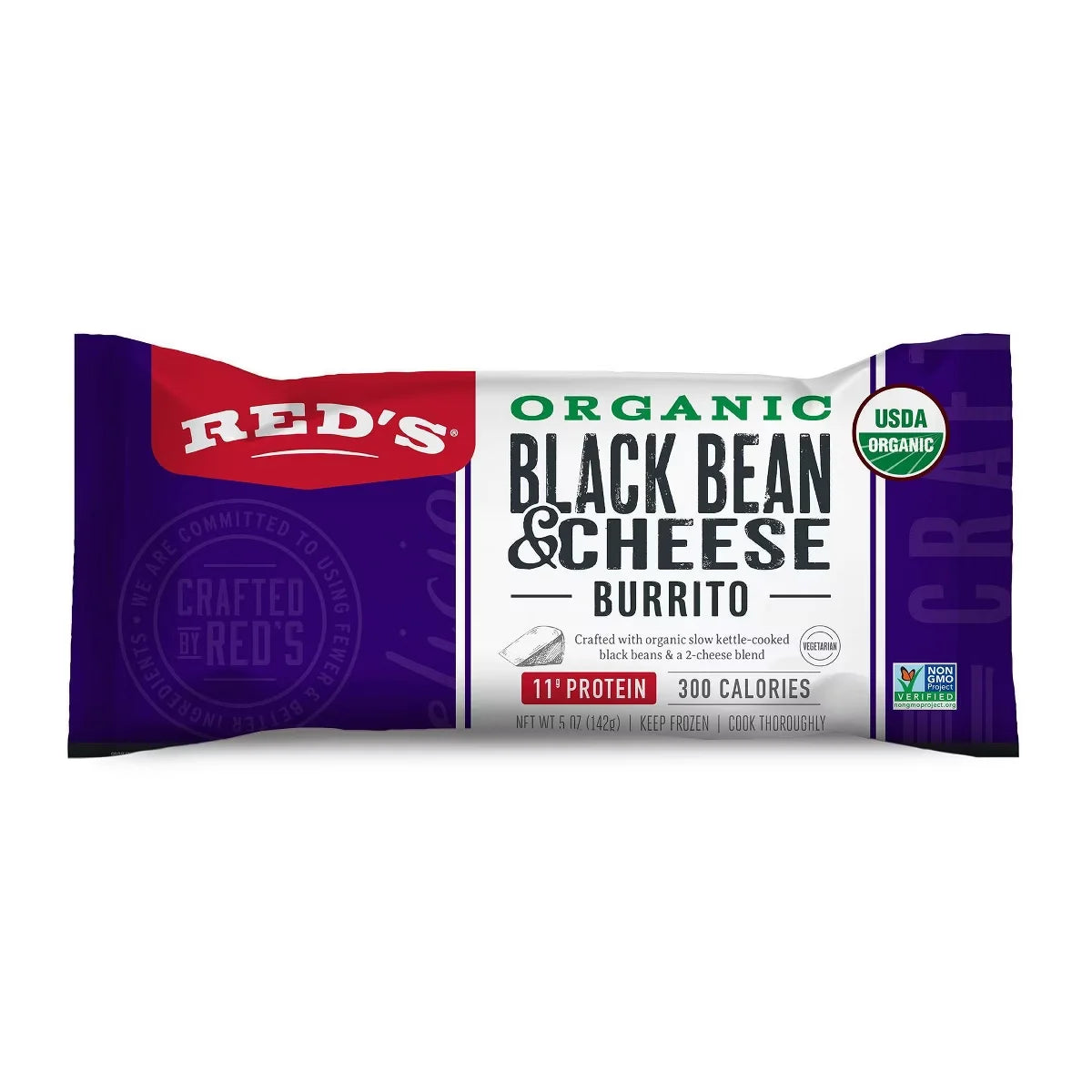 Red's All Natural Organic Black Bean & Cheese Burrito - 5oz