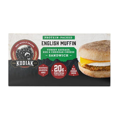 Kodiak Cakes Protein Packed Breakfast Sandwich English Muffin and Turkey Sausage - 2ct