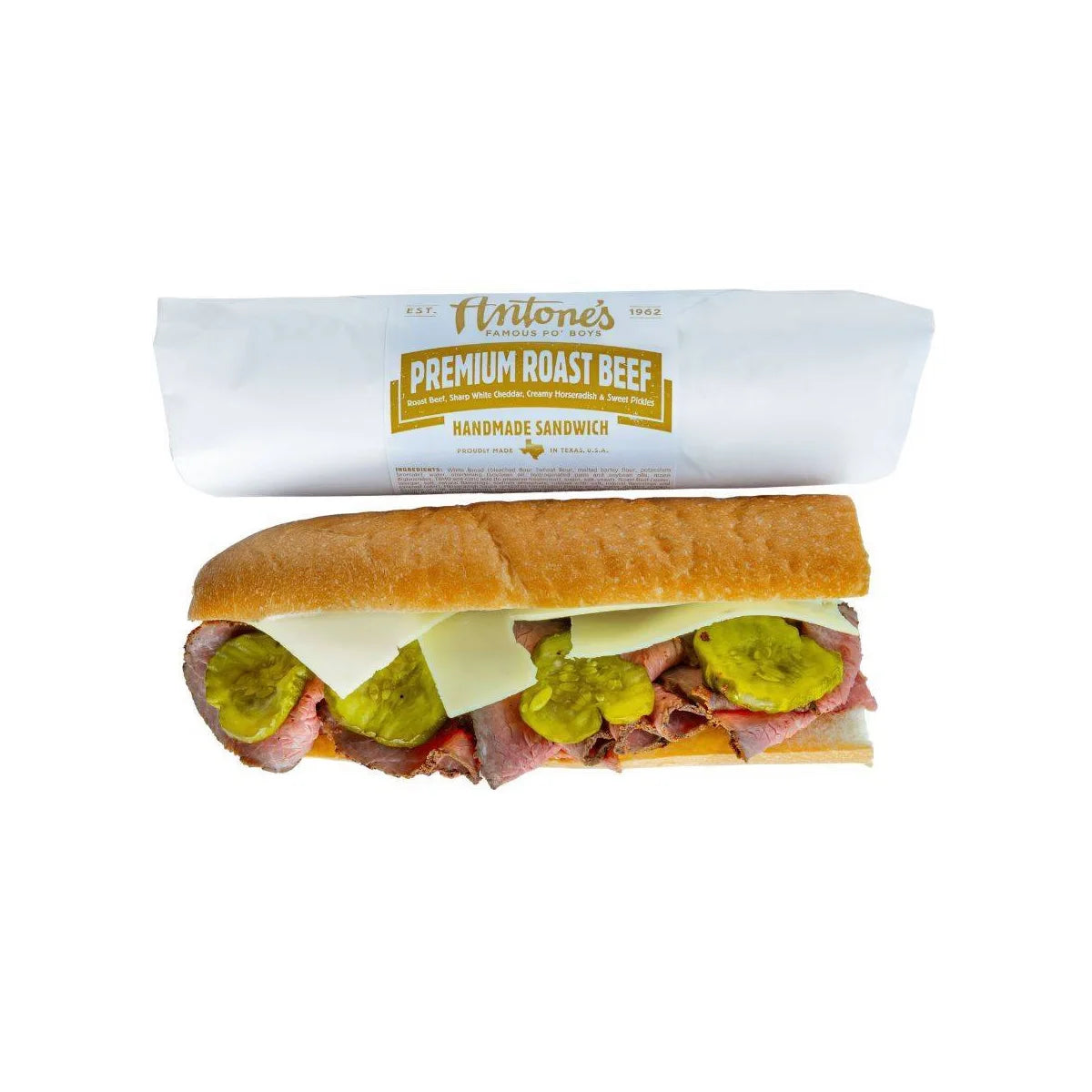 Antone's Famous Po' Boys Premium Roast Beef Sandwich - 10.95oz