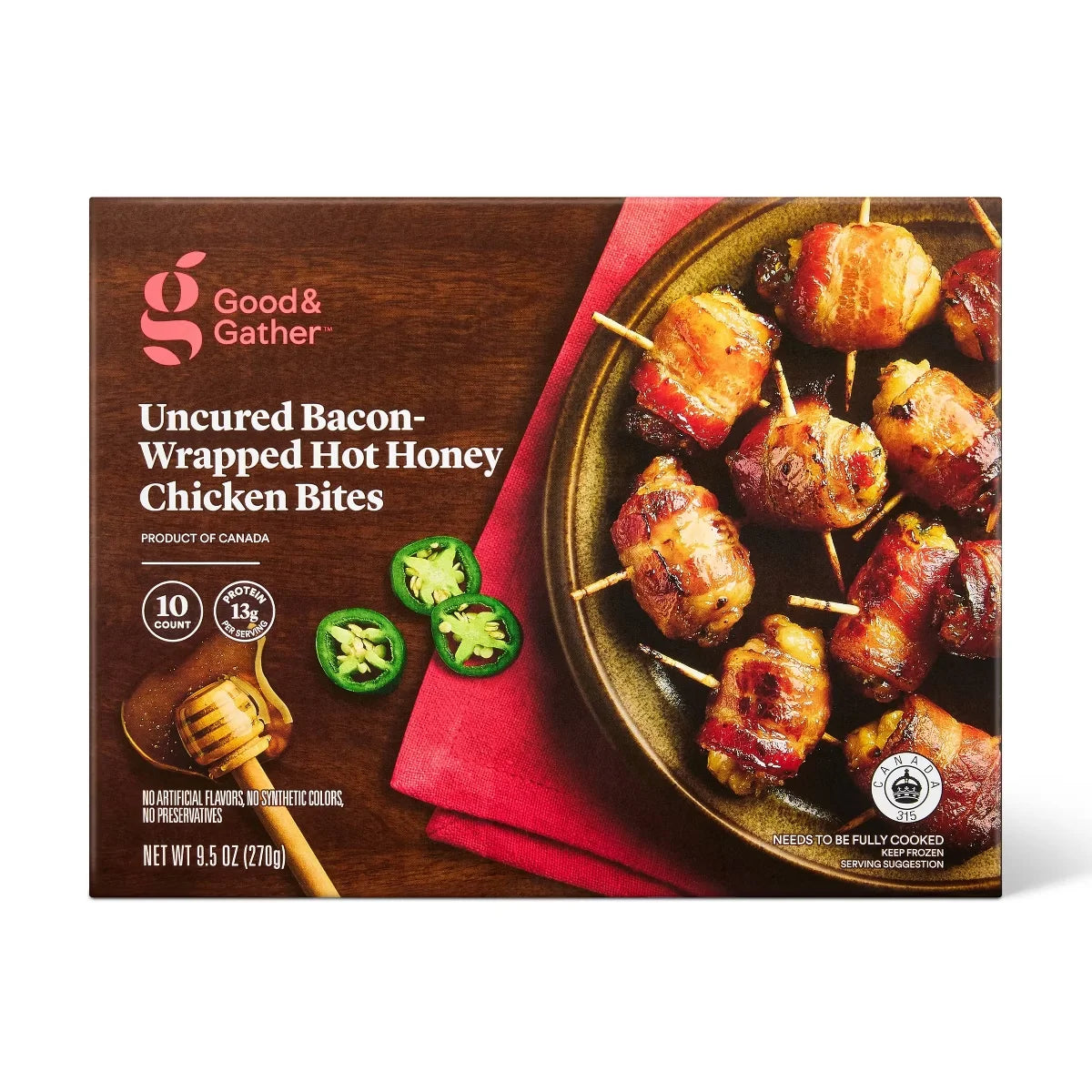 Frozen Uncured Bacon Wrapped Chicken Bites - 9.52oz - Good & Gather™