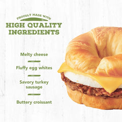 Jimmy Dean Delights Turkey Sausage, Egg Whites, & Cheese Frozen Croissant - 4ct