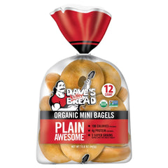 Dave's Killer Bread Plain Awesome Organic Mini Bagels - 15.6oz/12ct