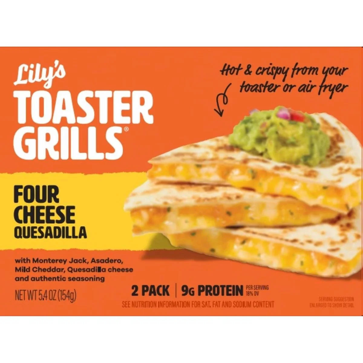 Lily's Toaster Grills Frozen Four-Cheese Quesadilla - 5.4oz/2ct