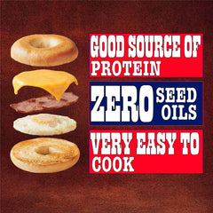 Bronco Breakfast Bagels - Turkey Bacon Egg & Cheese - 9.4oz/2ct
