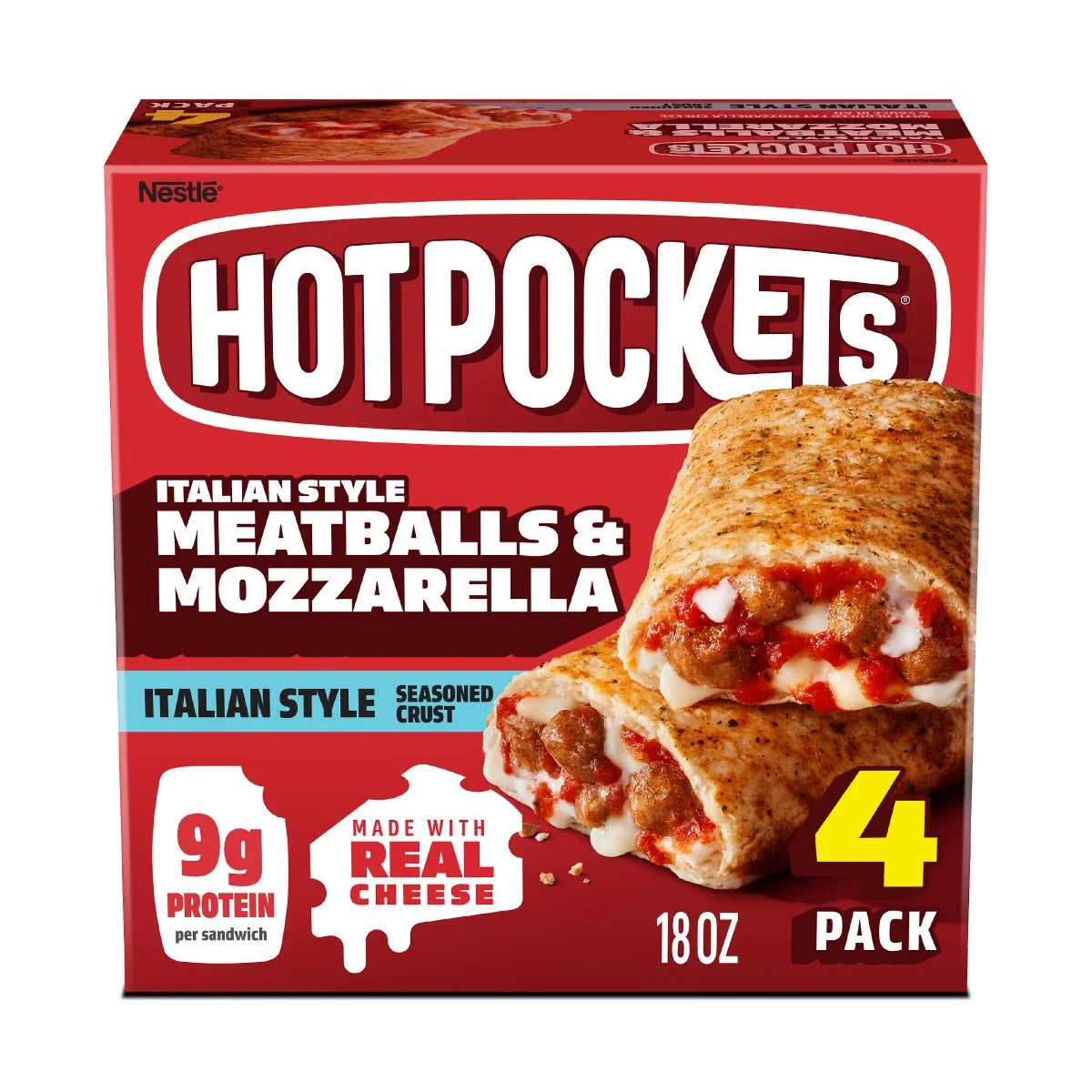 Hot Pockets Italian Meatballs & Mozzarella Frozen Snacks - 18oz/4ct
