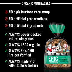 Dave's Killer Bread Epic Everything Organic Mini Bagels - 15.6oz/12ct