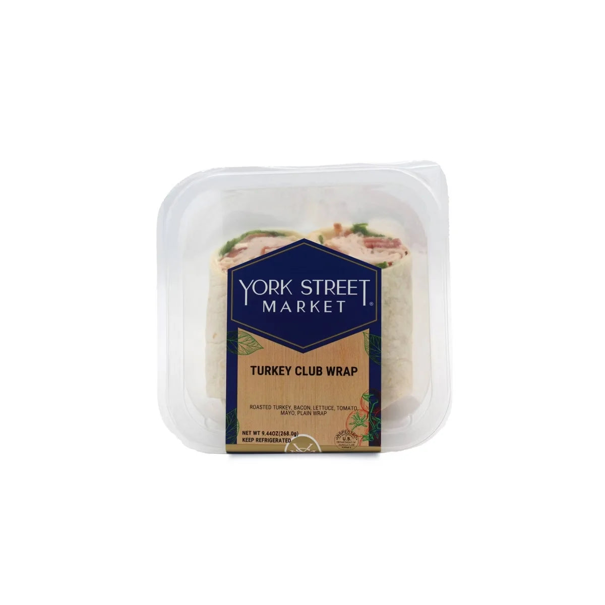York Street Market Prepared Turkey Club Wrap - 9.44oz