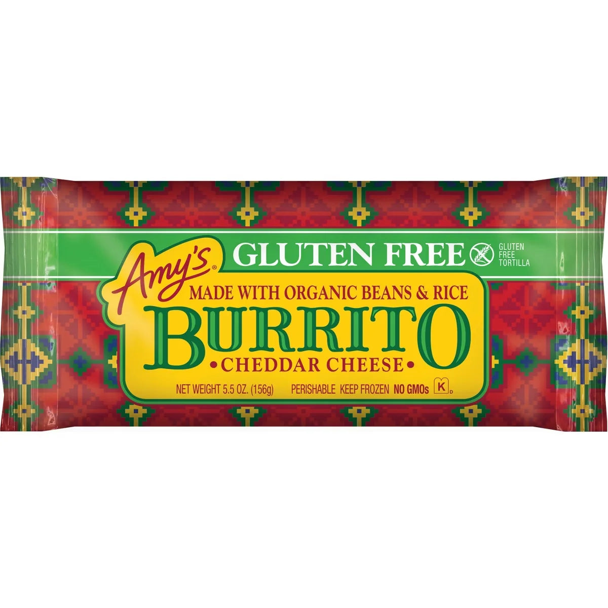 Amy's Gluten Free Bean & Cheese Frozen Burrito - 5.5oz