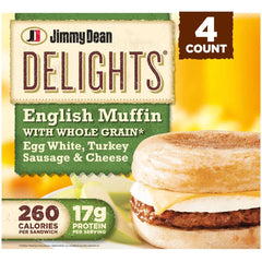 Jimmy Dean 2 Pack/20.4oz Each Delights Frozen Turkey Sausage, Egg Whites & Cheese English Muffin Sandwiches