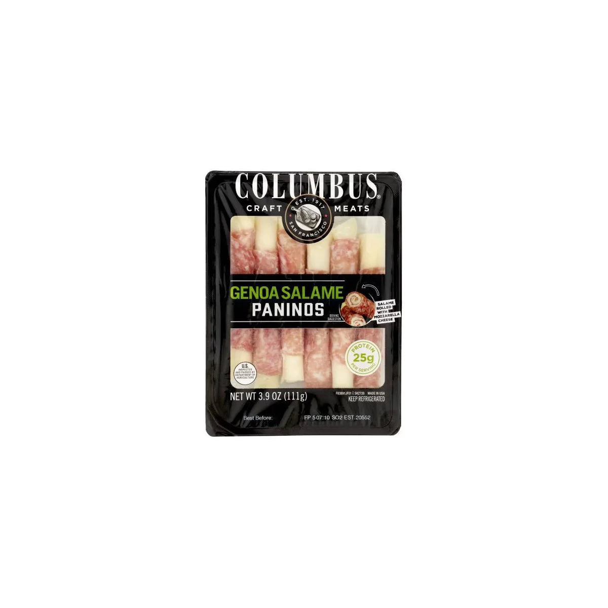 Columbus Gluten Free Genoa Salame Panino - 3.9oz