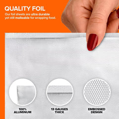 Stock Your Home Pre Cut Deli Aluminum Wraps 3000 Count 9 Inch Pop Up Sheets for Restaurants Burritos Hot Dogs Sandwiches