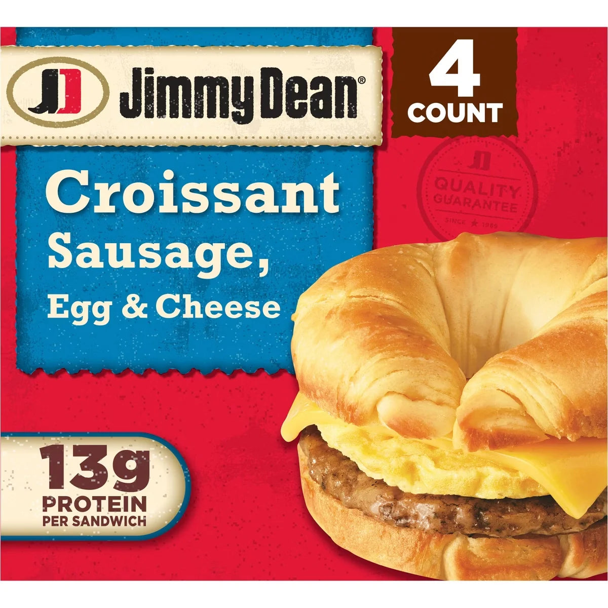 Jimmy Dean Sausage Egg & Cheese Frozen Croissant Sandwiches