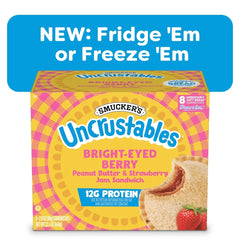 Smucker's Uncrustables Frozen Peanut Butter & Strawberry Jam Sandwich – 12g Protein 22.4oz/8ct