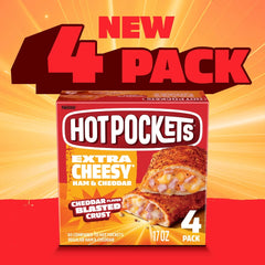 Hot Pockets Extra Cheesy Ham & Cheddar Frozen Snacks - 17oz/4ct