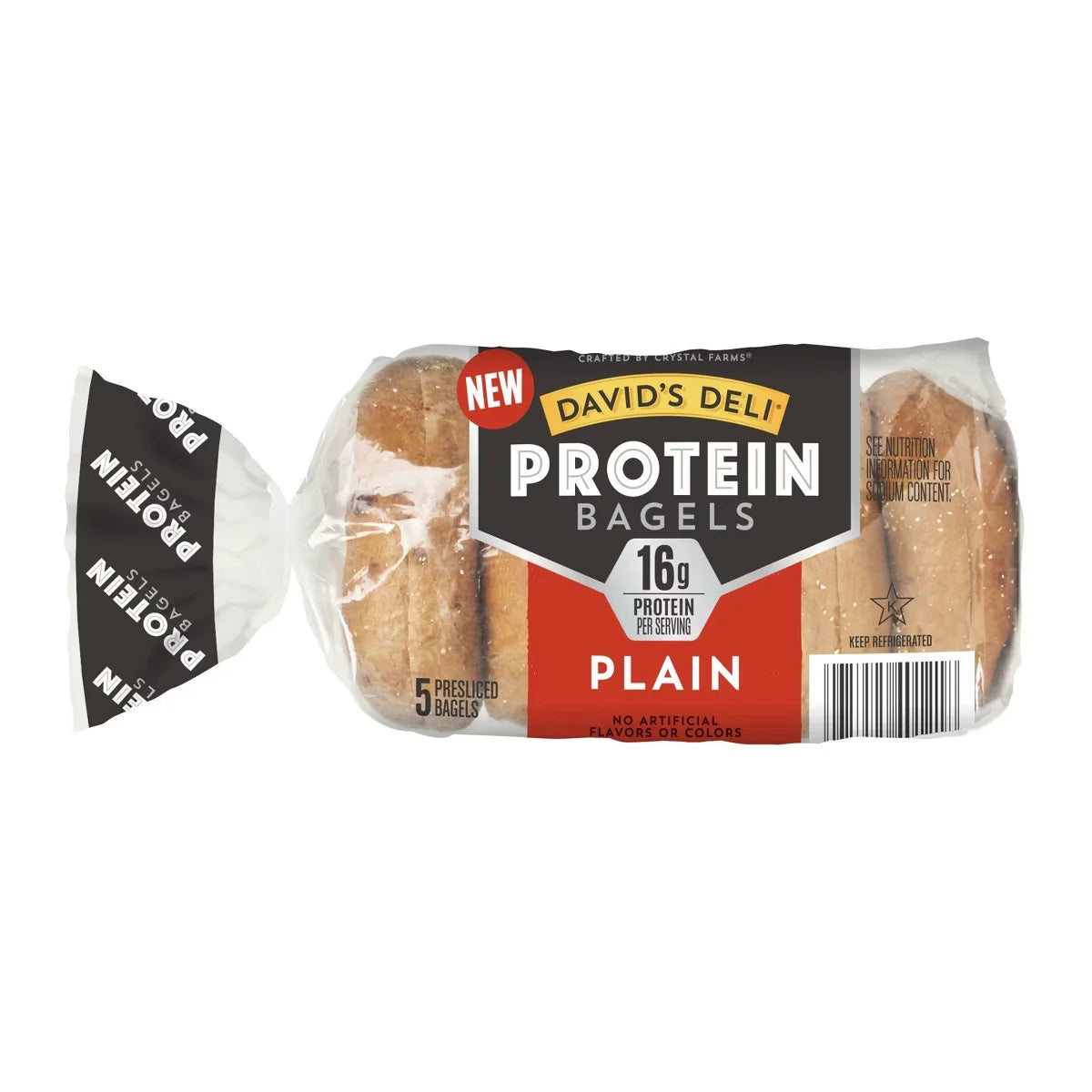 DAVID'S DELI Plain Protein Bagel - 14.25oz/5ct