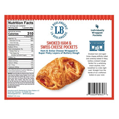 La Boulangerie Frozen Smoked Ham & Swiss Cheese Pockets - 90g/4ct
