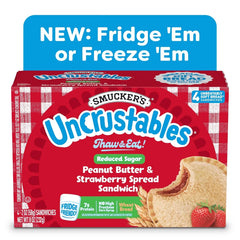 Smucker's Uncrustables Frozen Whole Wheat Peanut Butter & Strawberry Jam Sandwich - 8oz/4ct