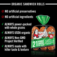 Dave's Killer Bread 21 Whole Grains and Seeds Sandwich Rolls - 18oz