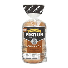 DAVID'S DELI Protein Cinnamon Bagel - 14.25oz/5ct