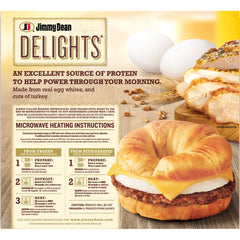 Jimmy Dean Delights Turkey Sausage, Egg Whites, & Cheese Frozen Croissant - 4ct